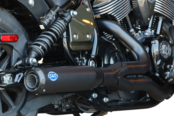 S&S CYCLE 2-into-1 Qualifier Exhaust System - Guardian Black - 49-State - Indian Chief 550-1116