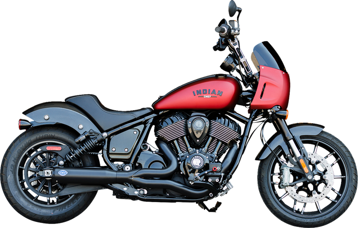 S&S CYCLE 2-into-1 Qualifier Exhaust System - Guardian Black - 49-State - Indian Chief 550-1116