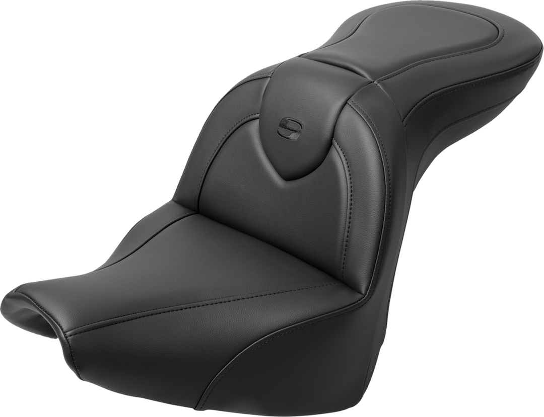 SADDLEMEN RoadSofa™ Seat - with Backrest - Black Stitch - FXBR/S '18-'20 818-31-187BR