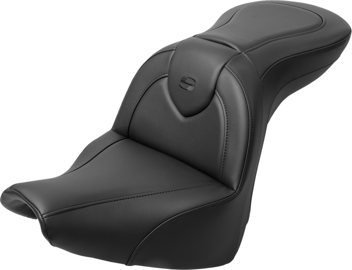 SADDLEMEN RoadSofa™ Seat - with Backrest - Black Stitch - FXBR/S '18-'20 818-31-187BR