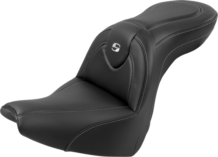 SADDLEMEN Roadsofa™ Seat - with Backrest - Carbon Fiber - FXBR/S '18-'20 818-31-185BR