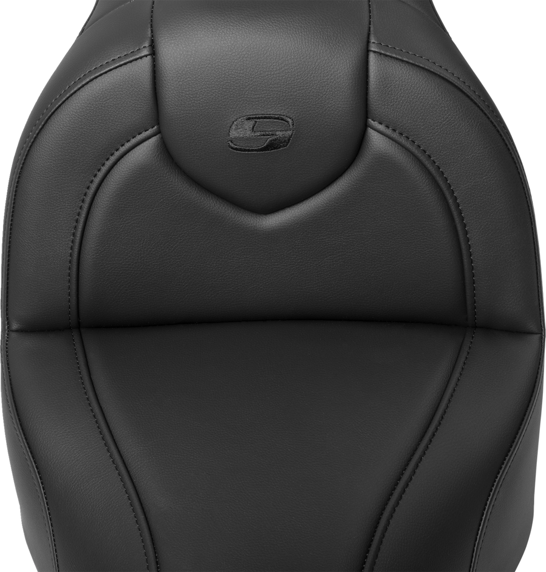 SADDLEMEN RoadSofa™ Seat - with Backrest - Black Stitch - FXBR/S '18-'20 818-31-187BR