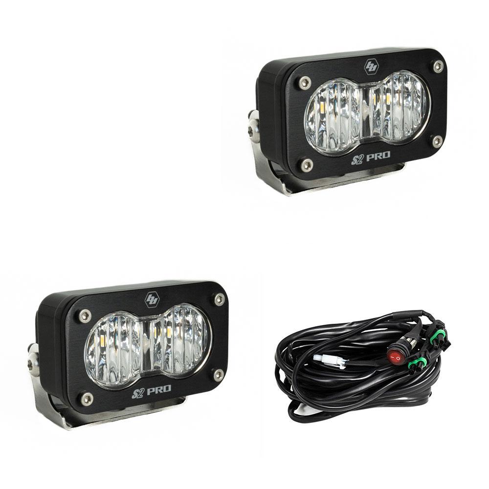 Baja Designs DOT LP6 LED Headlight Kit 2014-2023 Harley Davidson Street Glide (White) Baja DesignsLED Light Pods Wide Cornering Pattern Pair S2 Pro Series Baja Designs
