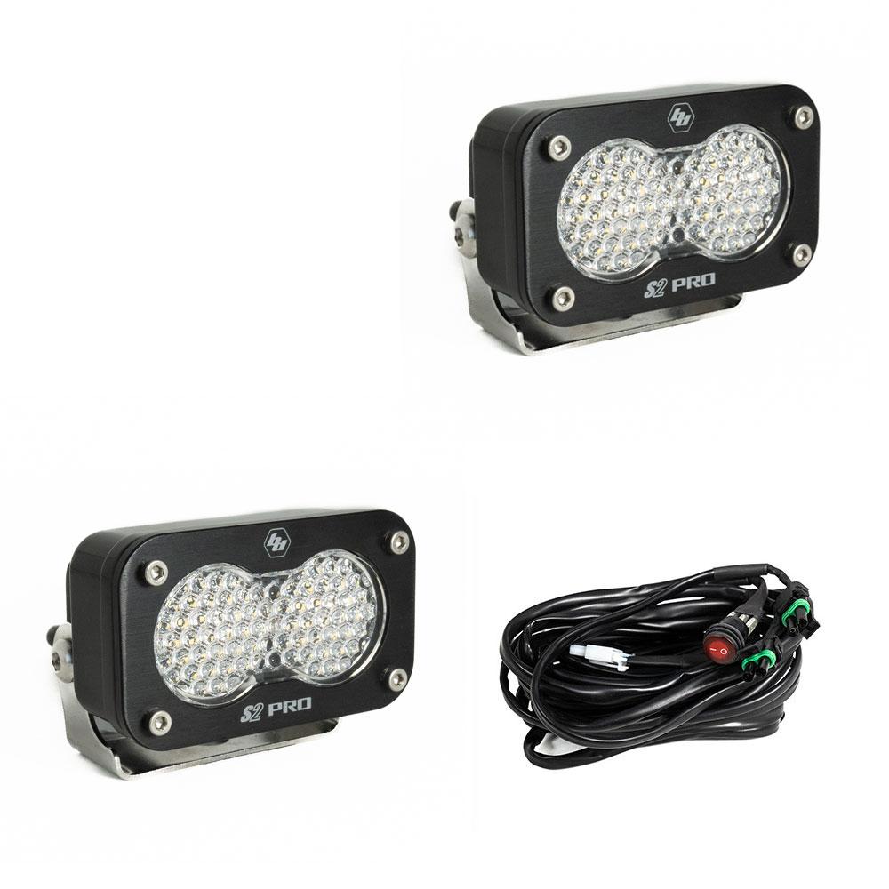 Baja Designs DOT LP6 LED Headlight Kit 2014-2023 Harley Davidson Street Glide (White) Baja DesignsLED Light Pods Work/Scene Pattern Pair S2 Pro Series Baja Designs