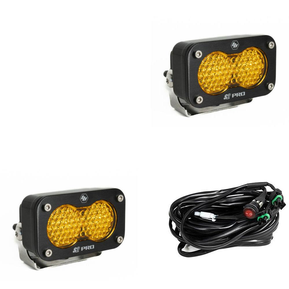 Baja Designs DOT LP6 LED Headlight Kit 2014-2023 Harley Davidson Street Glide (White) Baja DesignsLED Light Pods Baja Amber Lens Work/Scene Pattern Pair S2 Pro Series Baja Designs