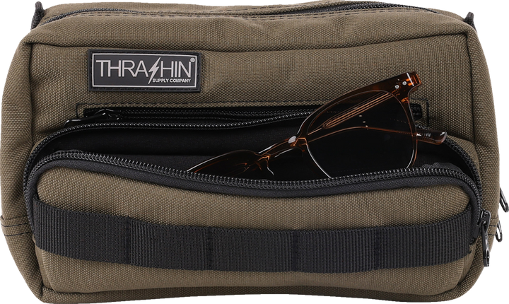 THRASHIN SUPPLY CO. Handlebar Bag Plus - Green - THB-0010
