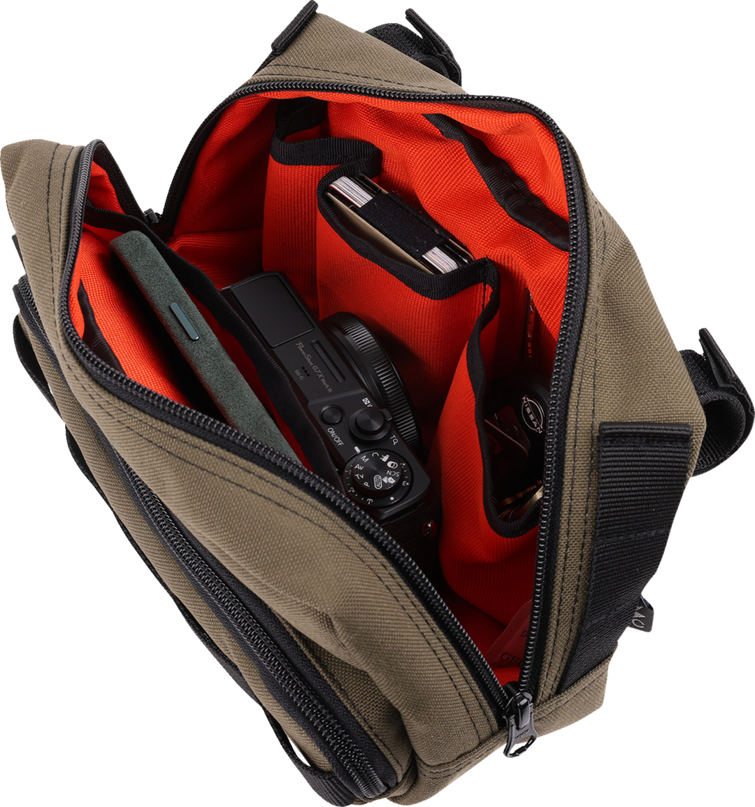 THRASHIN SUPPLY CO. Handlebar Bag Plus - Green - THB-0010