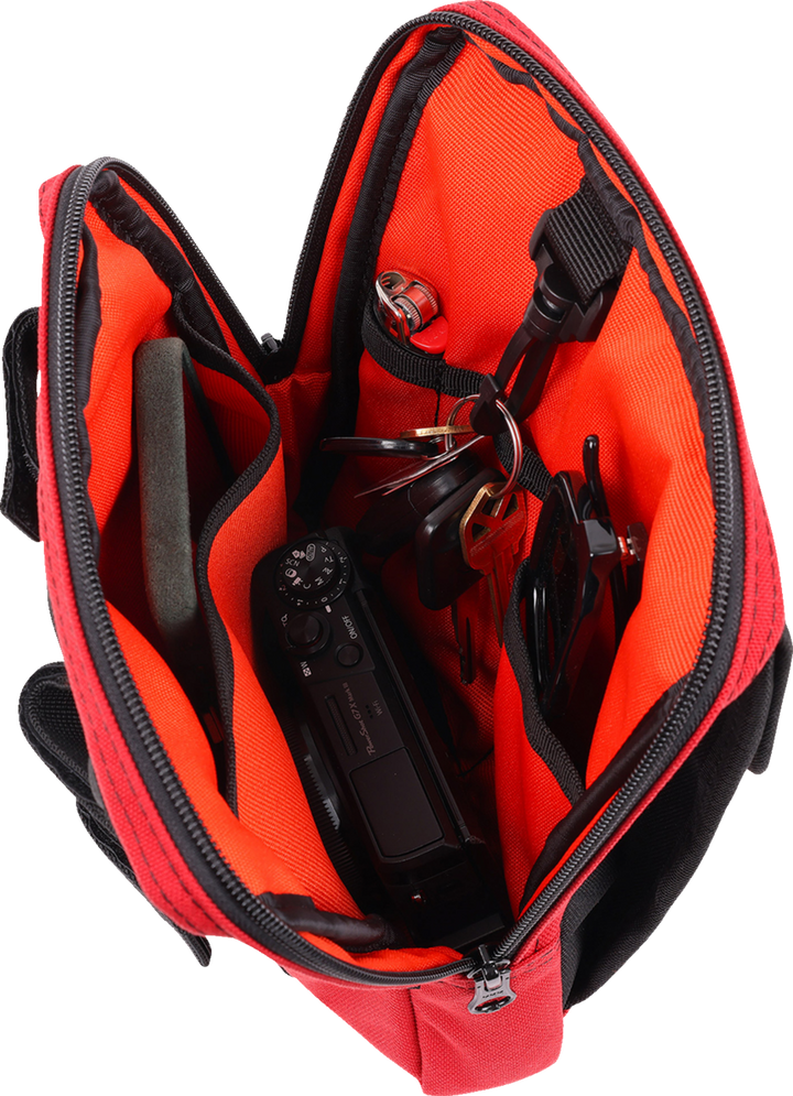 THRASHIN SUPPLY CO. Handlebar Bag Slim - Red - THB-0034
