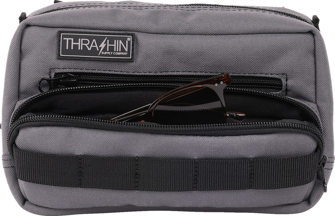 THRASHIN SUPPLY CO. Handlebar Bag Plus - Gray - THB-0018