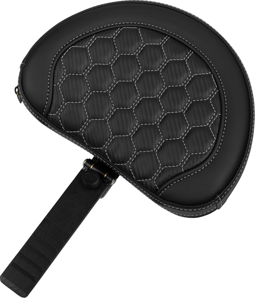 SADDLEMEN Roadsofa Extended Reach Seat - with Backrest - Honeycomb - Silver Stitch - FLTR/FLHX '23-'24 - 823-07-190B5
