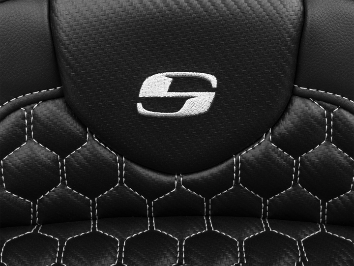 SADDLEMEN Roadsofa Extended Reach Seat - with Backrest - Honeycomb - Silver Stitch - FLTR/FLHX '23-'24 - 823-07-190B5