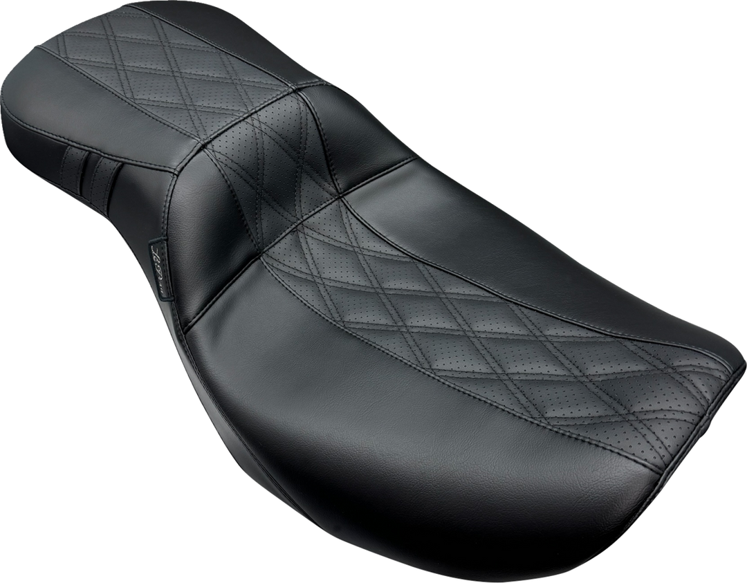 LE PERA Outcast Daddy Long Legs Seat - 2Up - w/o Backrest - GT2 Inlay - FLH/FLT '23-'25 LV-997DLGT2