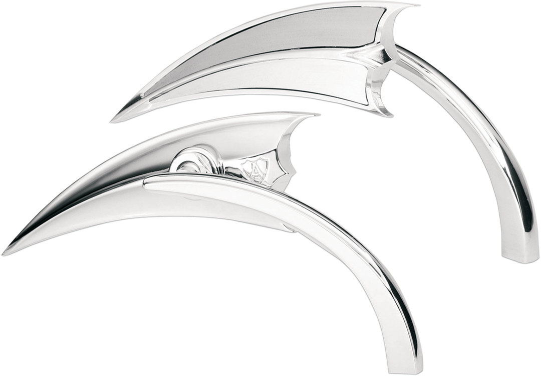 ARLEN NESS Mirror - Micro - Scoop - Side View - Triangle - Chrome - Left 13-060