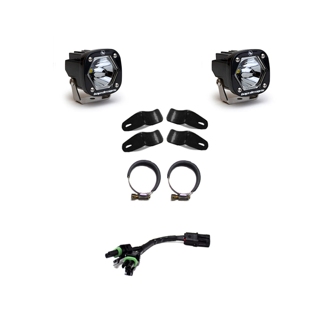 Baja Designs DOT LP6 LED Headlight Kit 2014-2023 Harley Davidson Street Glide (White) Baja DesignsS1 Universal Moto Kit Spot w/EFI Baja Desgins