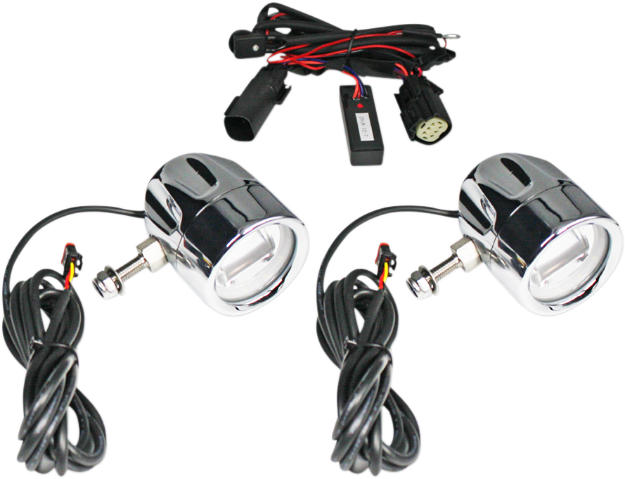 CUSTOM DYNAMICS Fog Light - Chrome - Clear Lens - Universal PB-FOG-UNV-C