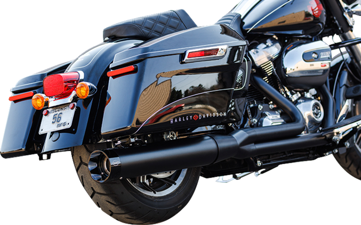 S&S CYCLE 2-into-1 Sidewinder Exhaust System - 50-State - Black - M8 Touring 550-0759