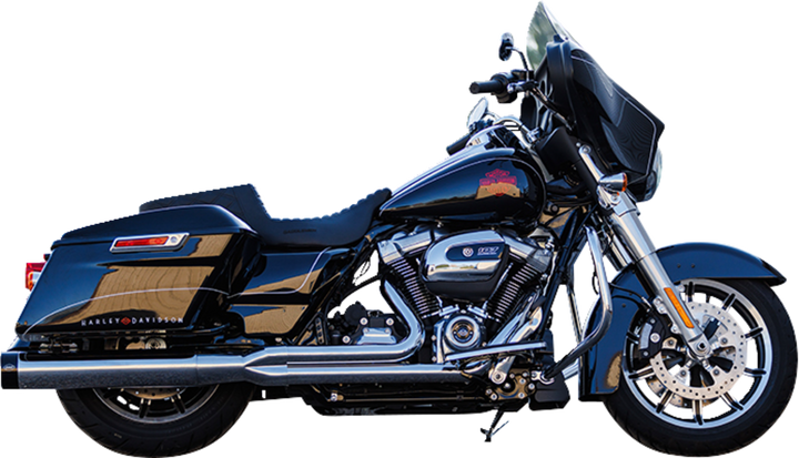 S&S CYCLE 2-into-1 Sidewinder Exhaust System - 50-State - Chrome - M8 Touring 550-0758