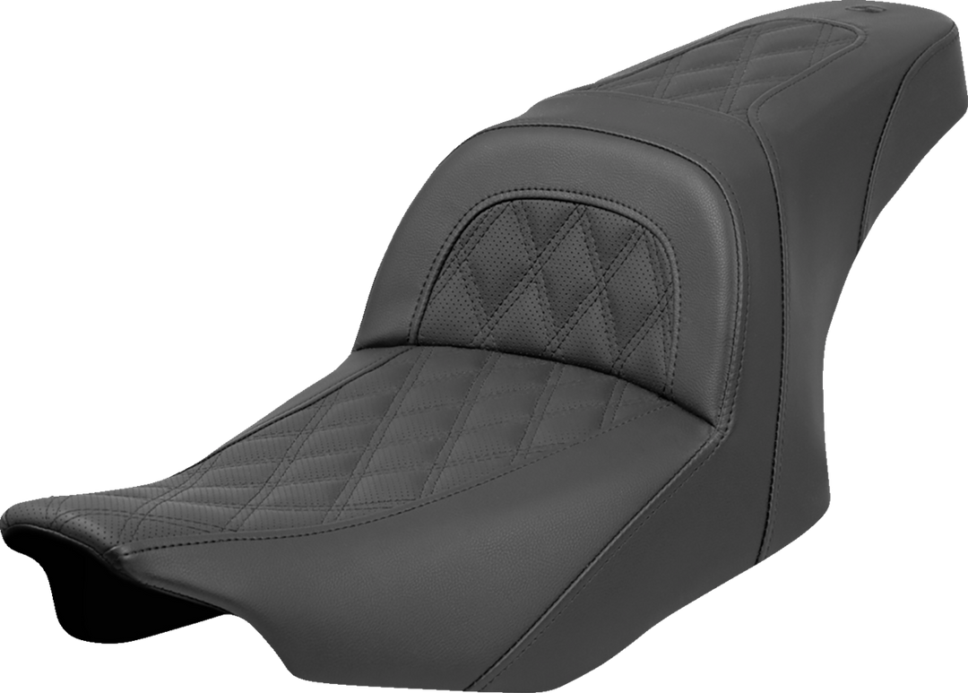 SADDLEMEN Slim Seat - Lattice Stitch - FLT/FLH '23-'24 823-07-162