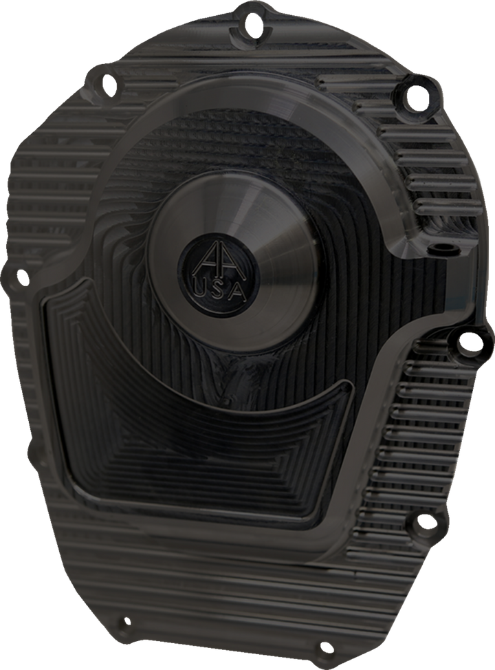 ALLOY ART Comp Cam Cover - Black - Finned - M8 M8CCC-2