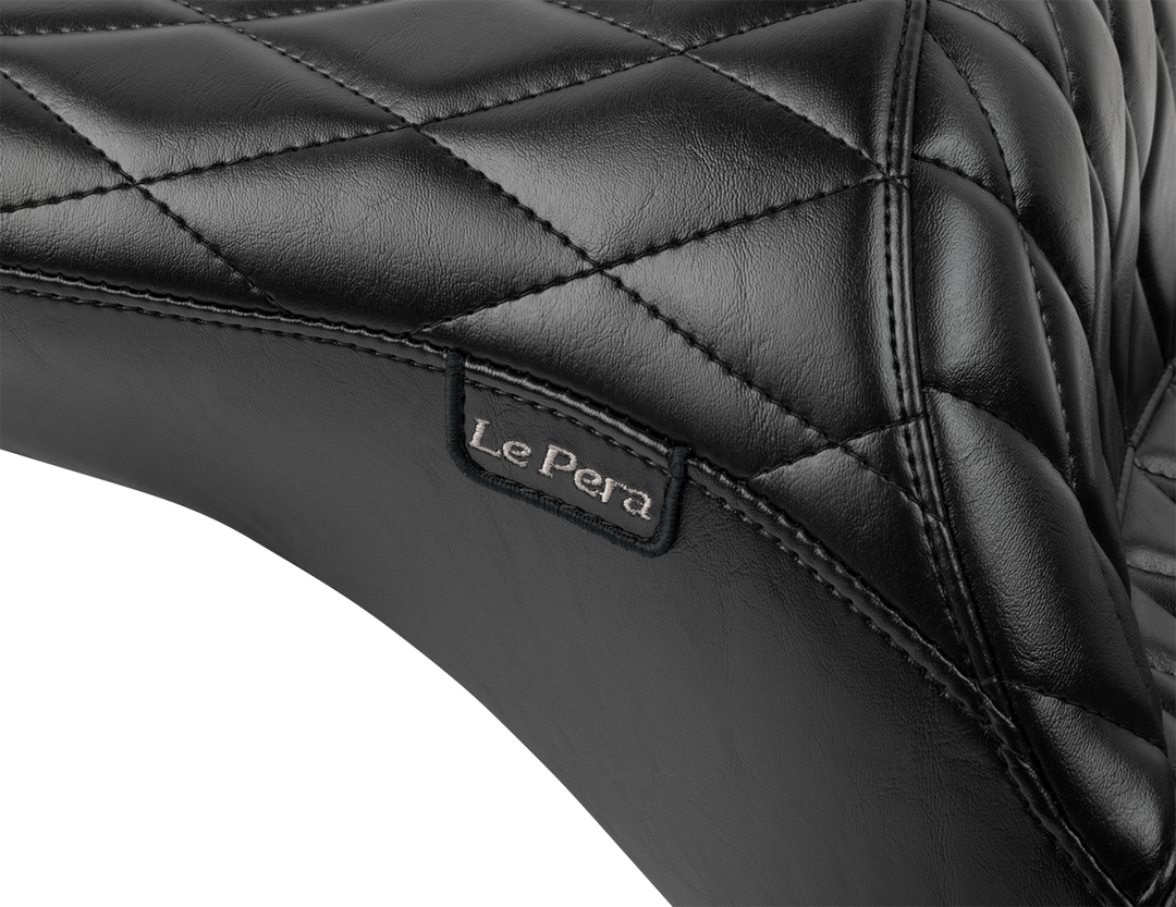 LE PERA Maverick Seat - without Backrest - Diamond Stitch - Black - FLH/FLT '23-'25 LV-957DM