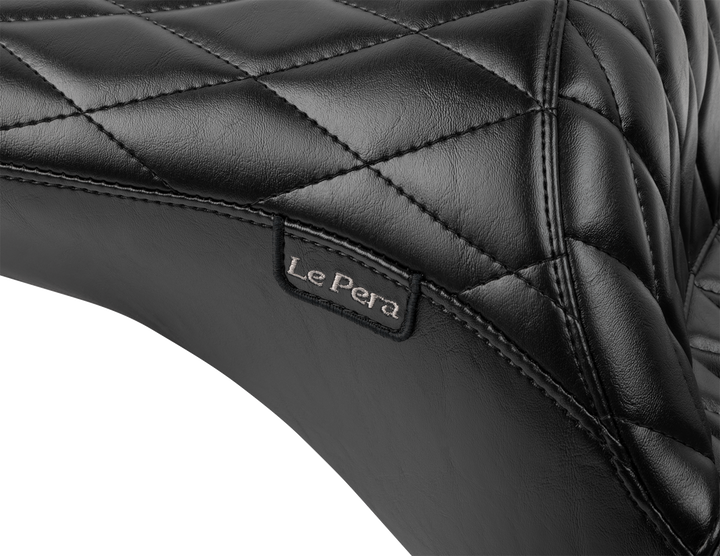 LE PERA Maverick Seat - without Backrest - Diamond Stitch - Black - FLH/FLT '23-'25 LV-957DM