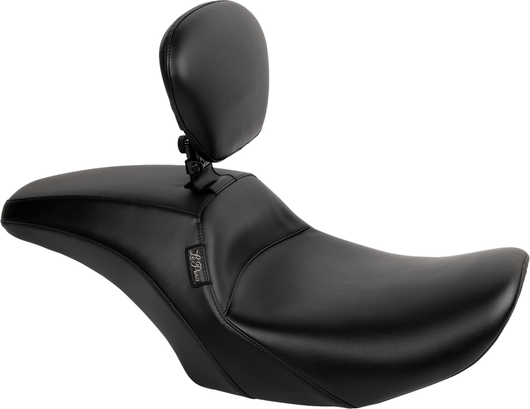 LE PERA Outcast Full-Length Seat - With Backrest - Plain - FLH/FLT '23-'25 LV-987BR