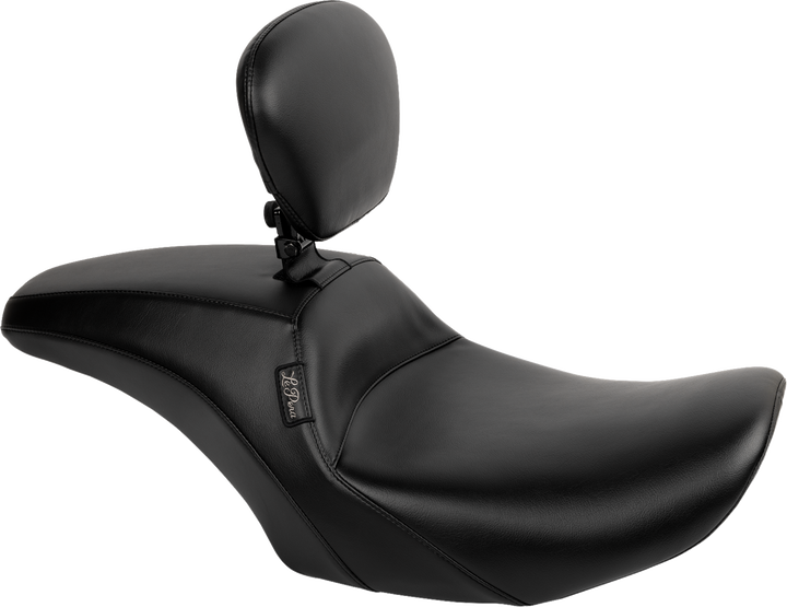 LE PERA Outcast Full-Length Seat - With Backrest - Plain - FLH/FLT '23-'25 LV-987BR