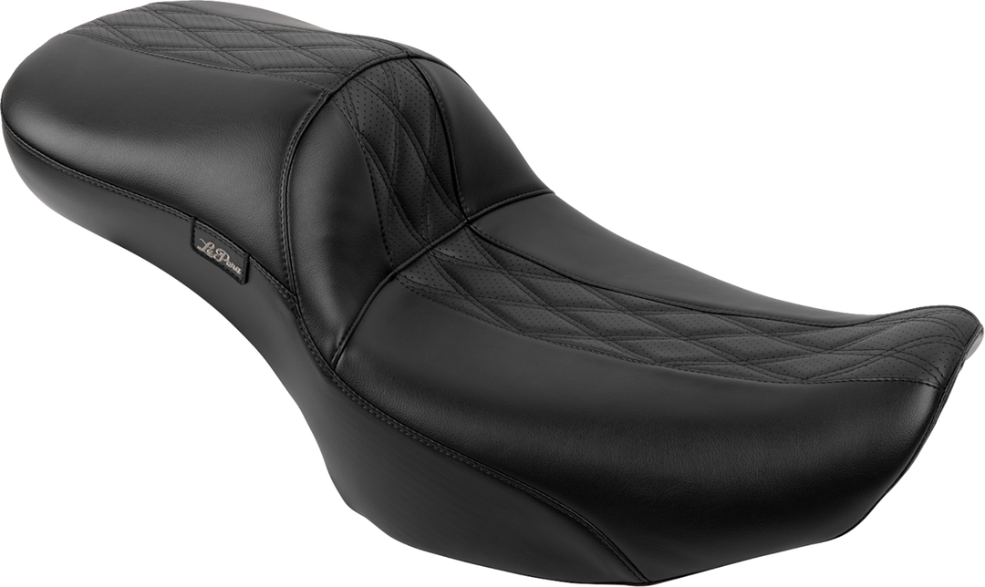 LE PERA Maverick Daddy Long Legs Seat - Without Backrest - Diamond Stitch - HR2 Inlay - FLH/FLT '23-'25 LV-957DLHR2