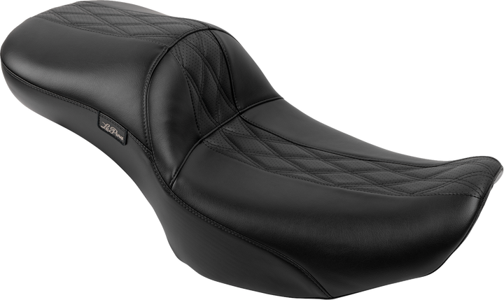 LE PERA Maverick Daddy Long Legs Seat - Without Backrest - Diamond Stitch - HR2 Inlay - FLH/FLT '23-'25 LV-957DLHR2