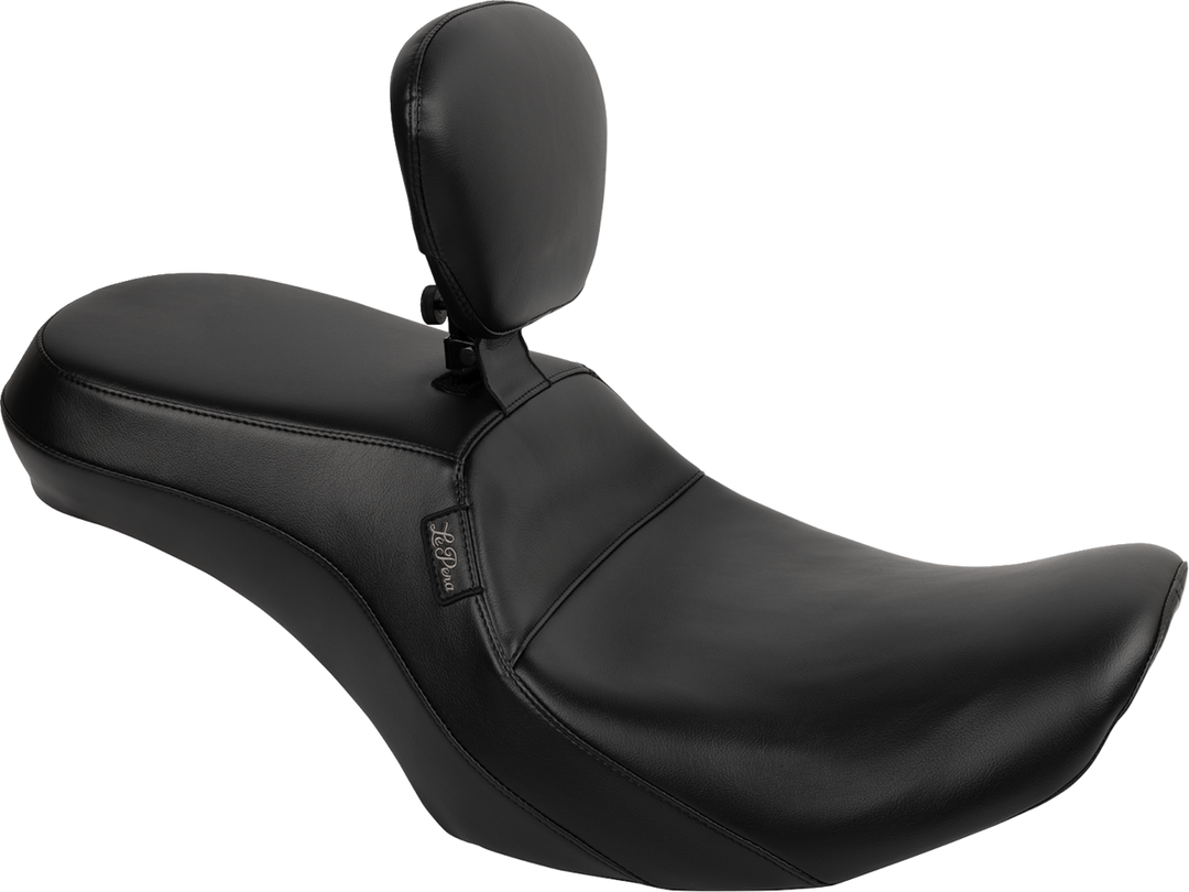 LE PERA Outcast 2-Up Seat - With Backrest - Plain - FLH/FLT '23-'25 LV-997BR