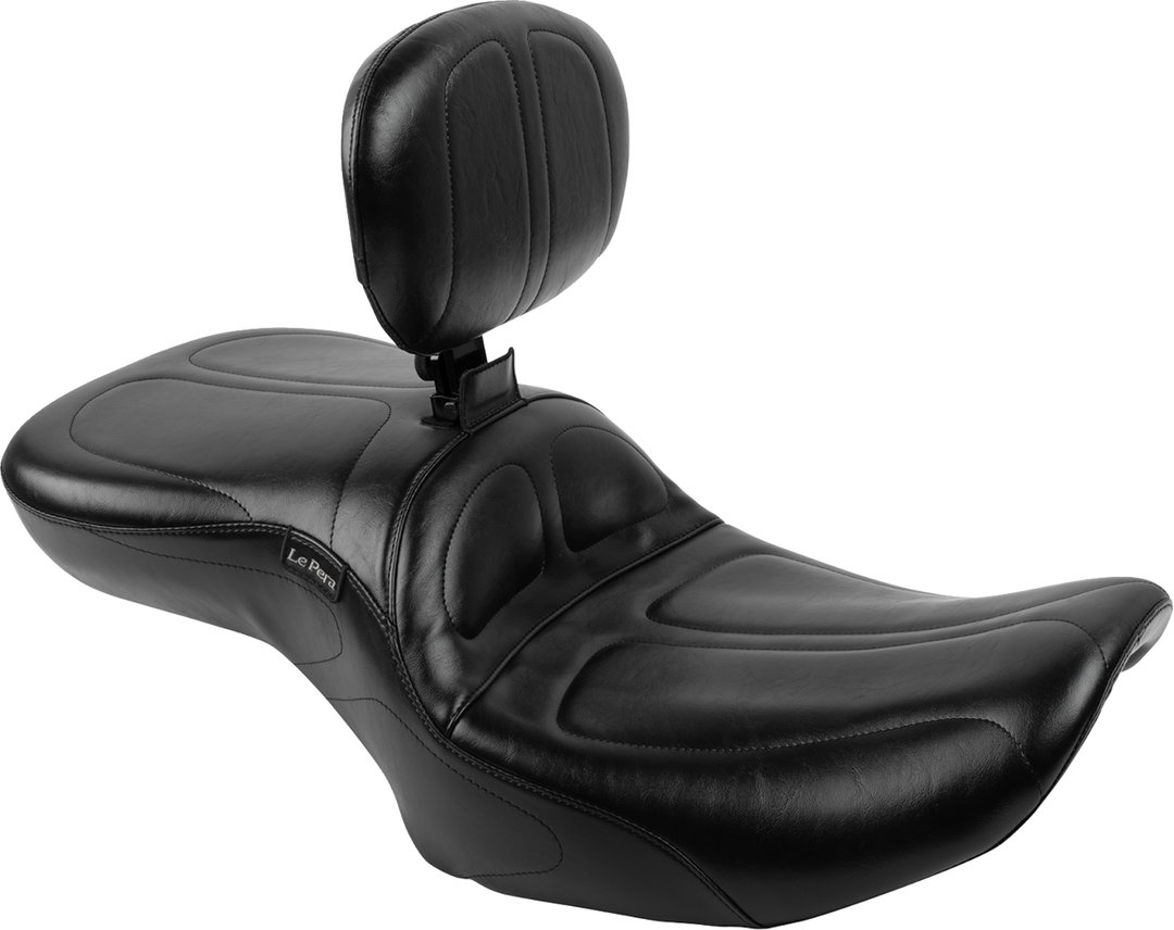 LE PERA Maverick Seat - with Backrest - Black - FLH/FLT '23-'25 LV-957BR