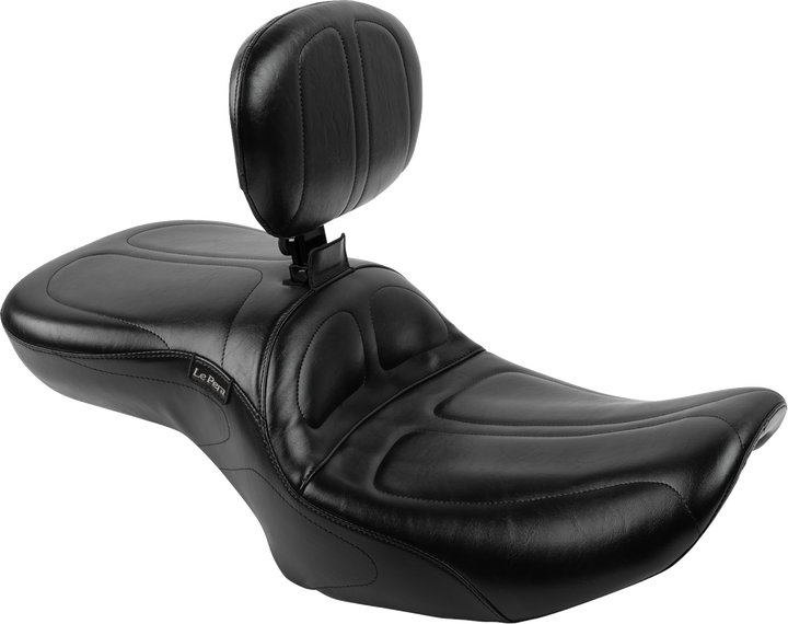 LE PERA Maverick Seat - with Backrest - Black - FLH/FLT '23-'25 LV-957BR