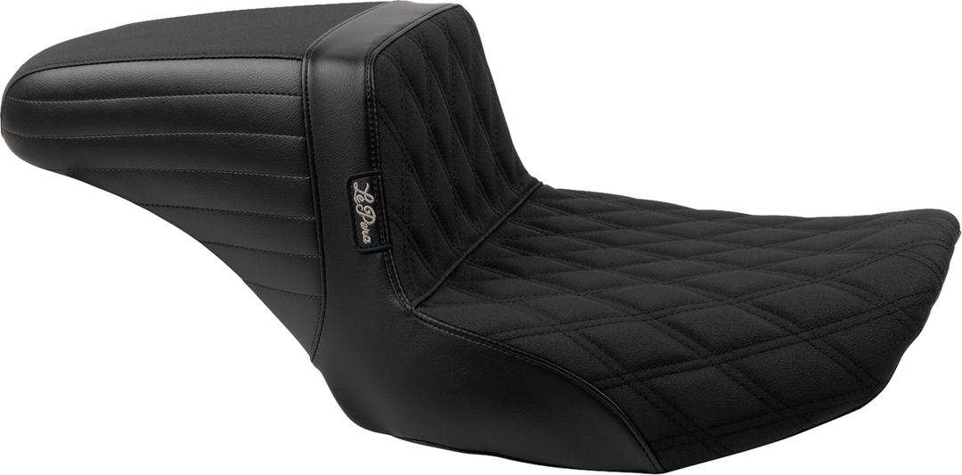 LE PERA Kickflip Seat - Double Diamond Stitch w/ Gripp Tape - FLH/FLT '23-'25 LV-597DDGP