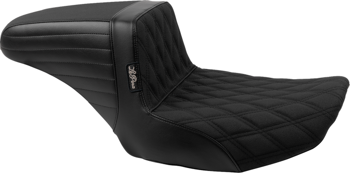 LE PERA Kickflip Seat - Double Diamond Stitch w/ Gripp Tape - FLH/FLT '23-'25 LV-597DDGP