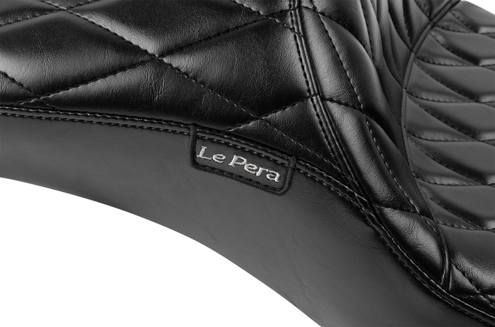 LE PERA Maverick Daddy Long Legs Seat - Without Backrest - Diamond Stitched - FLH/FLT '23-'25 LV-957DLDM