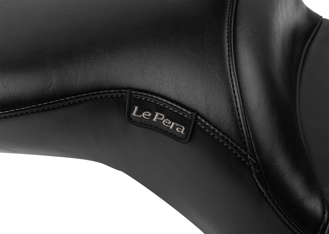 LE PERA Maverick Seat - with Backrest - Smooth - Black - FLH/FLT '23-'25 LV-957BRS