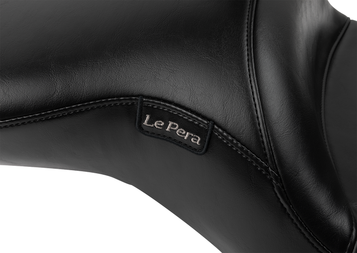 LE PERA Maverick Seat - with Backrest - Smooth - Black - FLH/FLT '23-'25 LV-957BRS