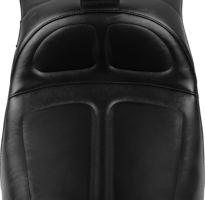 LE PERA Maverick Daddy Long Legs Seat - With Backrest - Black - FLH/FLT '23-'25 LV-957DLBR