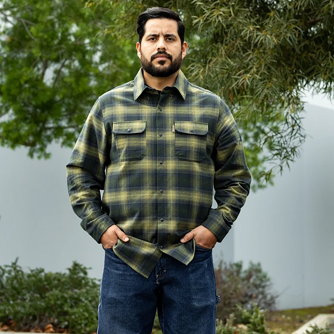 Biltwell HI Test Flannel Shirt - Moss