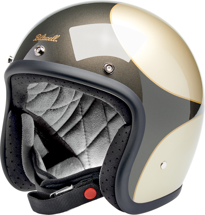BILTWELL Bonanza Helmet - Scallop - Metallic Charcoal/Champagne - XS 1001-589-201