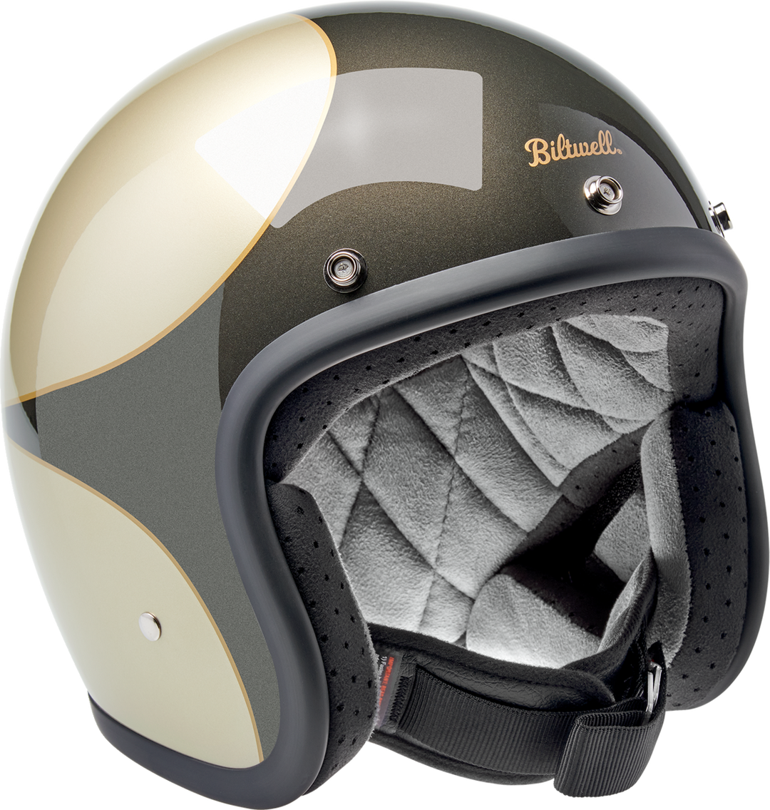 Biltwell Bonanza Helmet - Scallop - Metallic Charcoal/Champagne