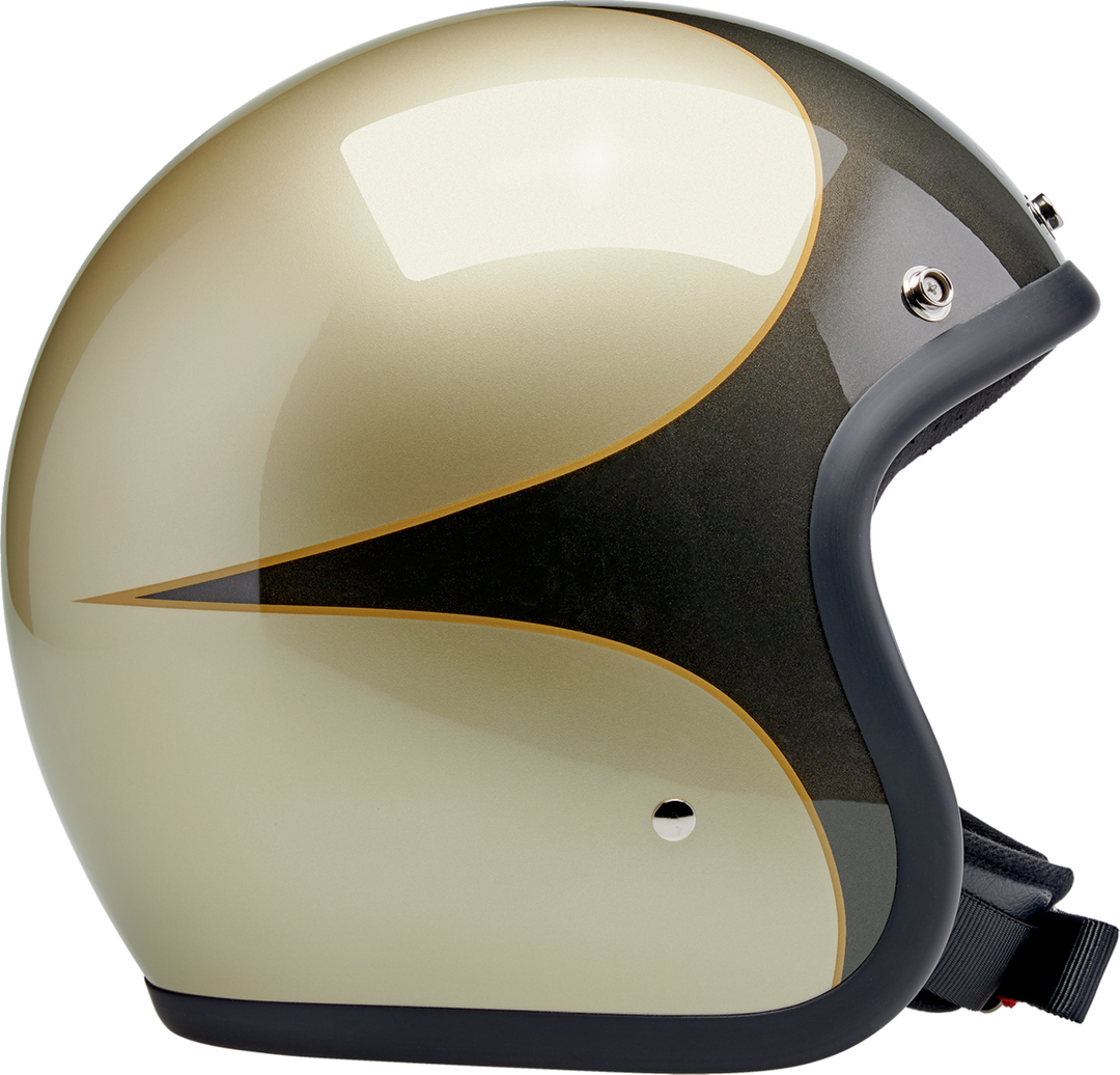 Biltwell Bonanza Helmet - Scallop - Metallic Charcoal/Champagne