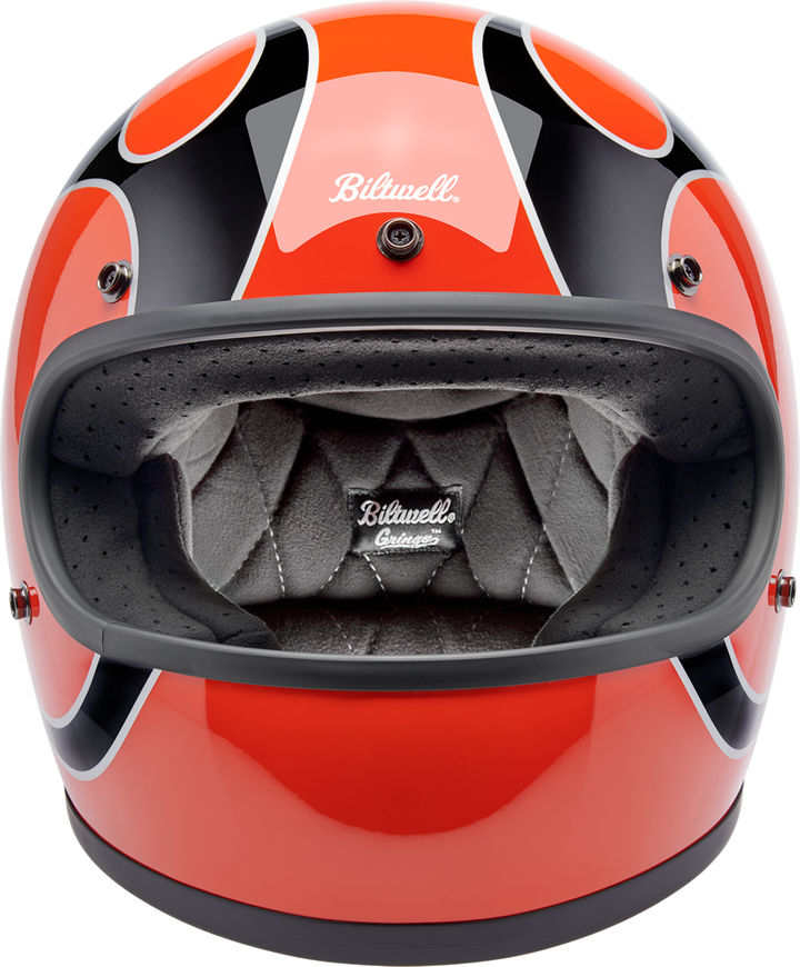 Biltwell Gringo Helmet - Flames - Competition Orange