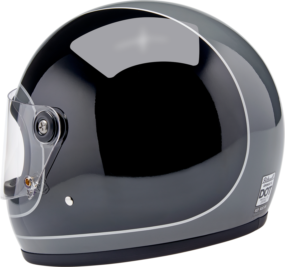 Biltwell Gringo S Helmet - Tracker - Gloss Storm Gray/Black