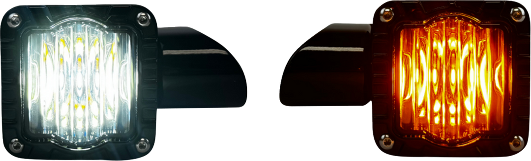 CUSTOM DYNAMICS Turn Signal - Shark Demon™ - LED - Front - Smoke Lens SD-RG-FT-AW