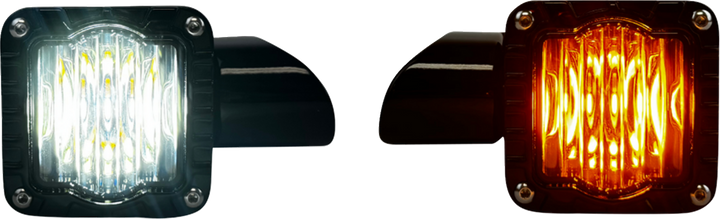 CUSTOM DYNAMICS Turn Signal - Shark Demon™ - LED - Front - Smoke Lens SD-RG-FT-AW