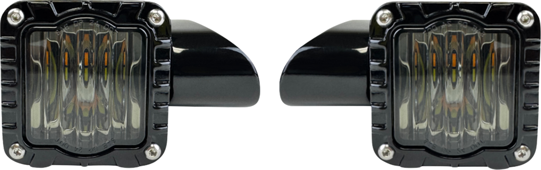 CUSTOM DYNAMICS Turn Signal - Shark Demon™ - LED - Front - Smoke Lens SD-RG-FT-AW