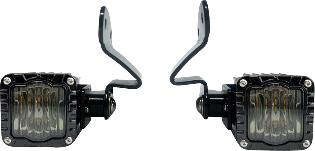 CUSTOM DYNAMICS Front Turn Signals - Shark Demon® - LED - Amber/White - Smoke SD-23RG-FT-AW 