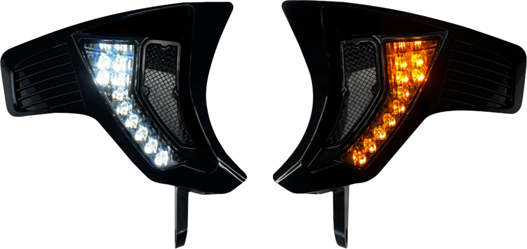 CUSTOM DYNAMICS Shark Demon® Turn Signal Vents - Smoke Lens SD-RG23-VTS-AW