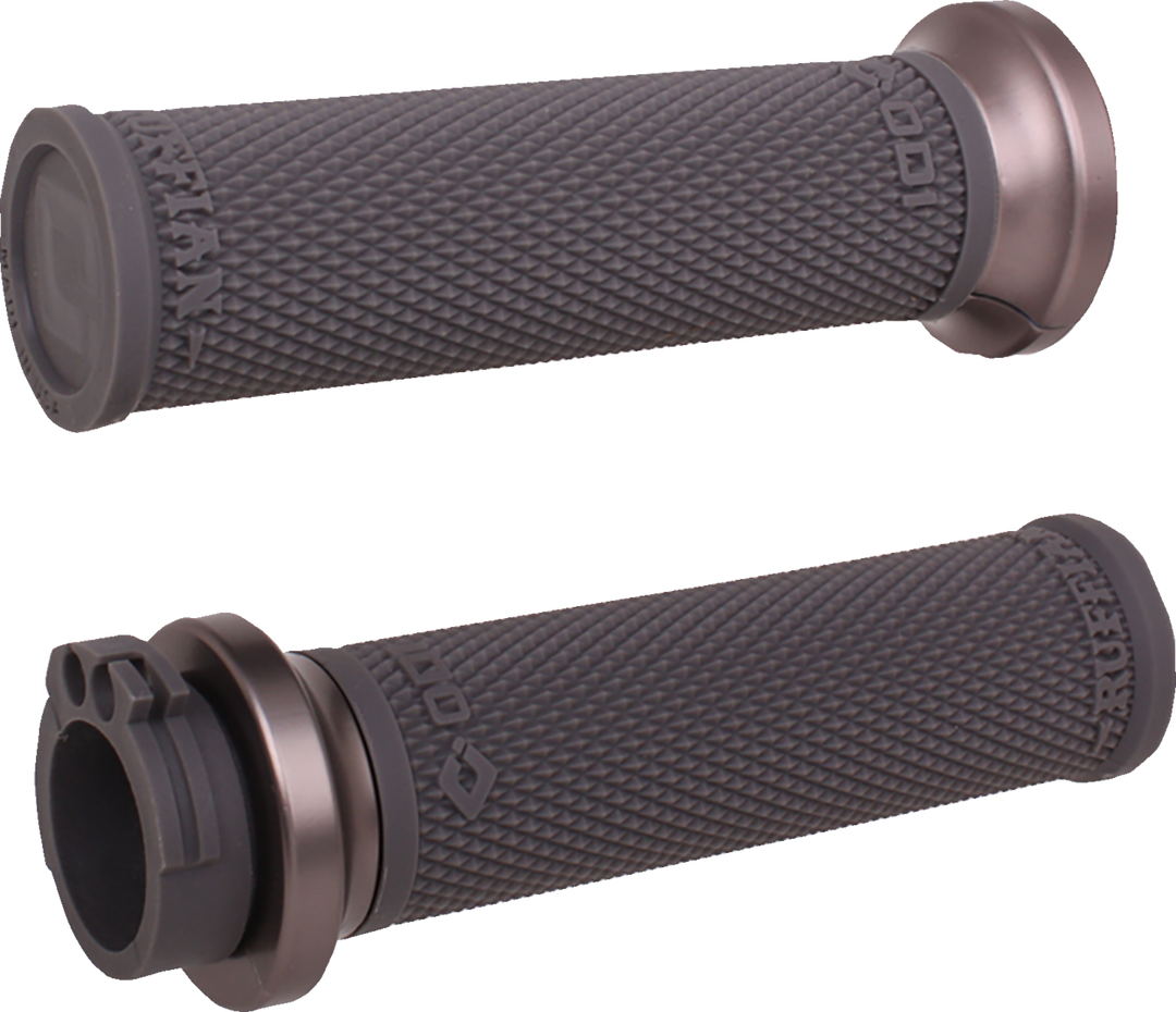 ODI Ruffian Lock-On Street Grips - Cable - Black/Gunmetal V30HCWH-H